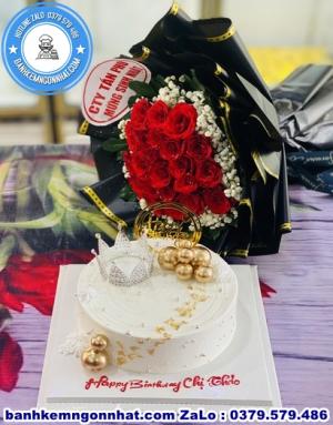 Combo Bánh Kem Và Hoa Tươi 32